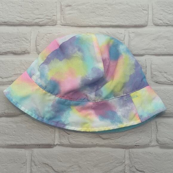 Toddler Girls 2T Calvin Klein Vest & Wonder Nation OS Hat Blue Yellow Pink - Picture 14 of 16